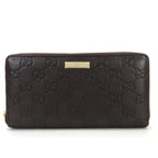 Gucci Long Wallet GG Leather Brown Dark Gold Hardware Guccissima — view 9