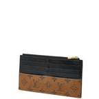 Louis Vuitton Monogram Reverse Slim Purse Brown Black Leather — view 2