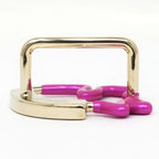 Hermes Scarf Ring Cheval Neon Pink Blue Gold Hardware Accessories — view 6