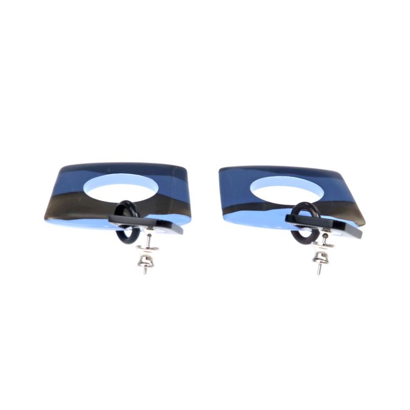 Hermes Earrings Dalva Sfumato Buffalo Horn Multicolor Blue Accessories — view 6