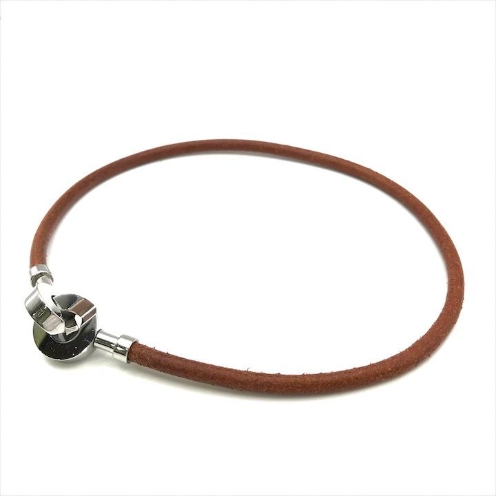 Hermes Leather Lancelot Choker Bracelet — view 3