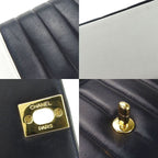 Chanel Chain Shoulder Bag Crossbody Mademoiselle 2 nd Lambskinleather Leather — view 6