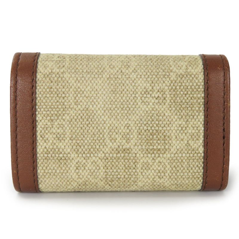 Gucci Key Case Interlocking 6-stacks GG Canvas Calf Beige Brown — view 2