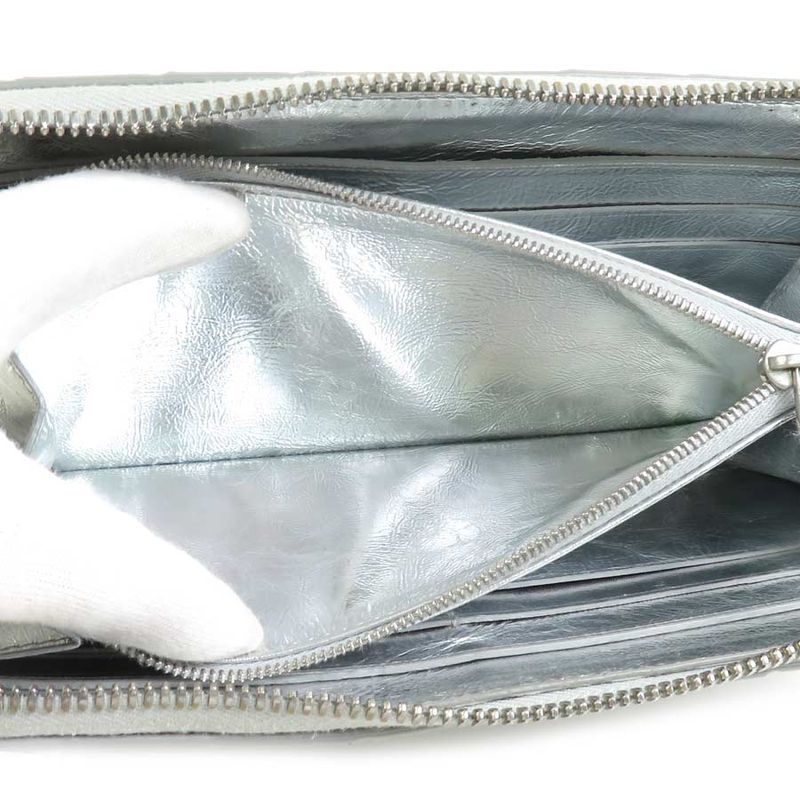 Bottega Veneta Round Zipper Long Wallet Intrecciato — view 4
