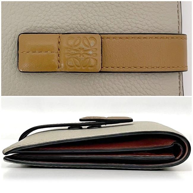 Loewe Bifold Wallet Vertical Small Beige — view 4
