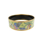 Hermes Emile GM Bracelet Tea For Two Cloisonne Metal Yellow Bangle 0242 — view 5