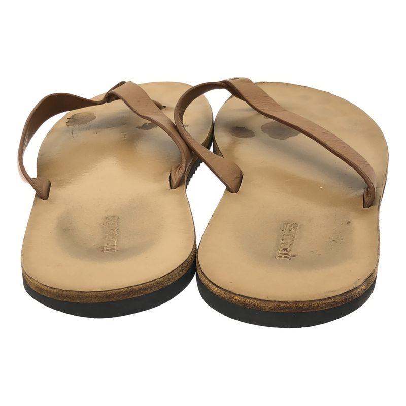 Hermes Estival Thong Leather Flip Flops Brown 42 — view 3