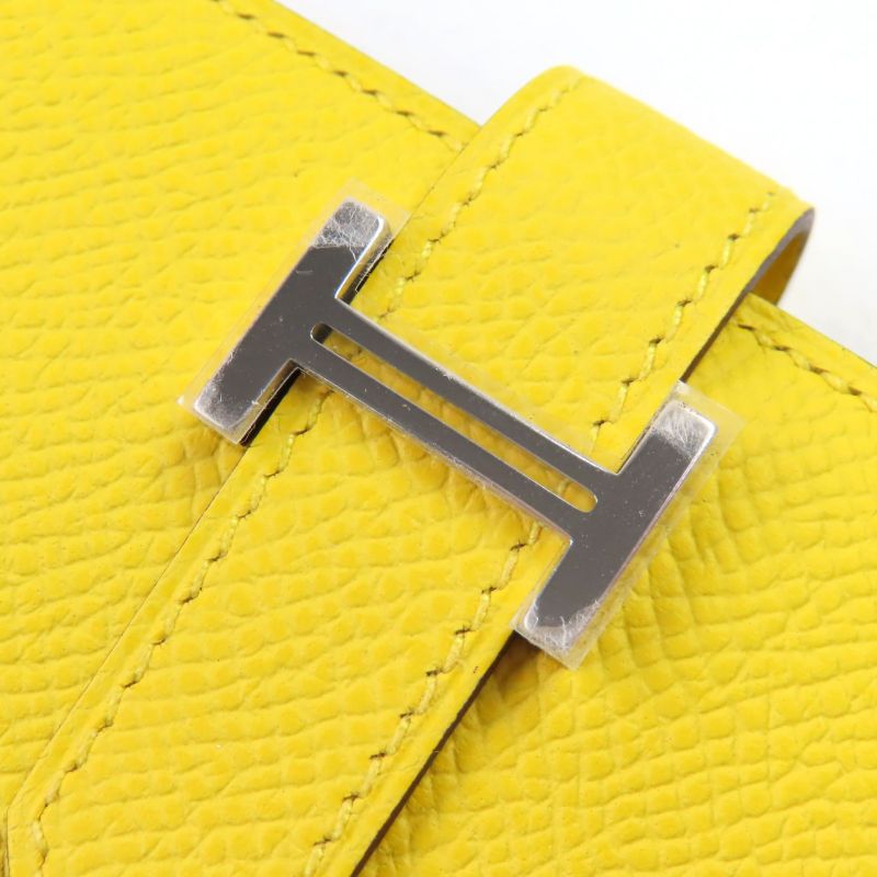 Hermes Bearn Souffle Vaux Epson Jeanne Naples Silver Hardware H Logo Foldable — view 5