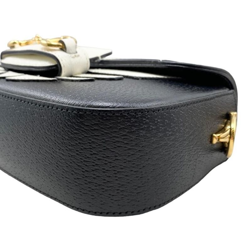 Gucci Adidas Collaboration Shoulder Bag Horsebit Logo Chain Black — view 7