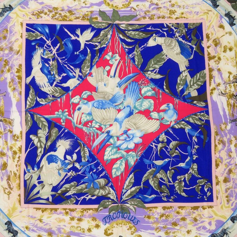 Hermes Carre 140 Tropiques Cashmere Silk Multicolor Scarf 0823 — view 2