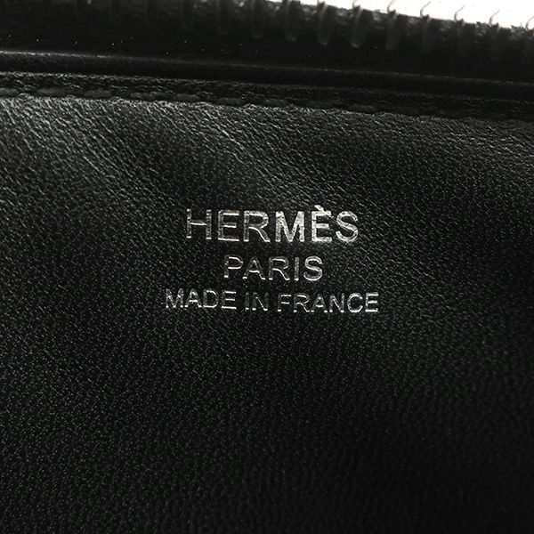 Hermes Handbag Cadenas Bag Tadelaqt Black Silver Hardware U Mark — view 7