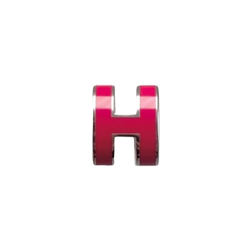 Hermes Earrings Pop Ash Mini H Pink Silver Hardware Boucles D'oreilles — view 6