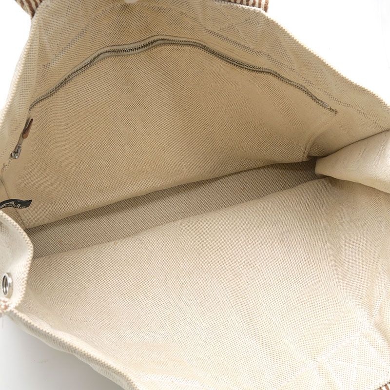 Hermes New Fourre Tout MM Canvas Tote Beige A4 Size — view 9