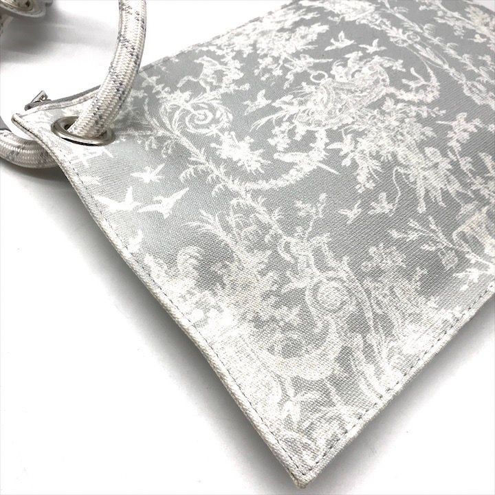 Dior Rope Strap Canvas Clutch Gray — view 5