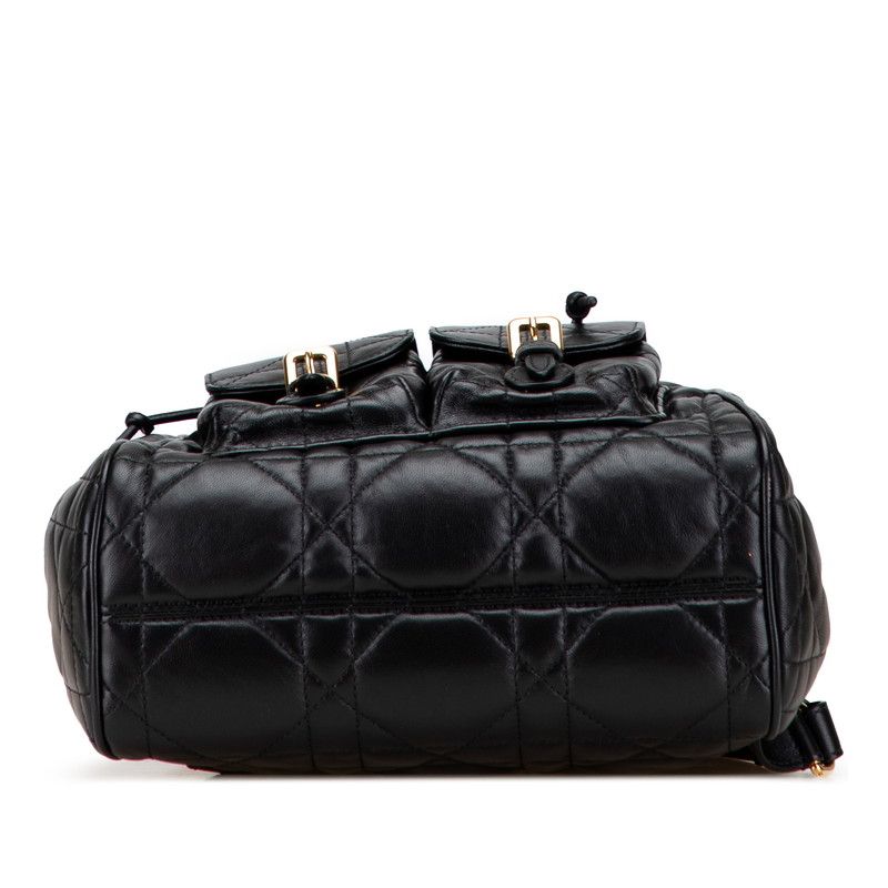 Dior Macrocanage Caro Medium Backpack Rucksack Black Leather — view 3