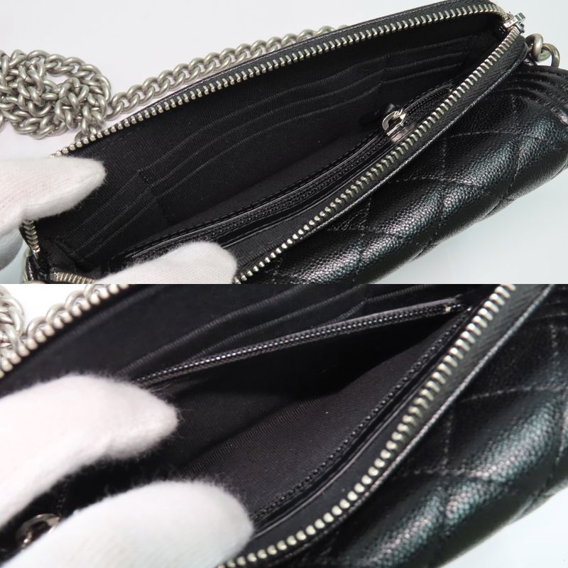 Chanel Boy Phone Case Ap3013 Shoulder Bag Black Caviar Leather — view 8