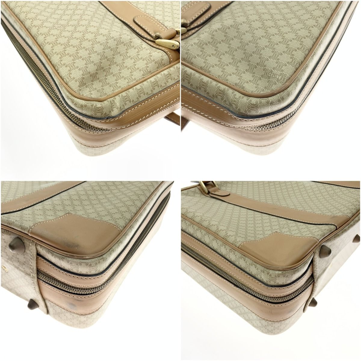 Celine Macadam Travel Bag Suitcase Light Brown — view 3