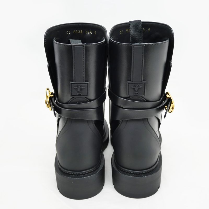Christian Dior Empreinte Ankle BOOT Boots 37 1 2 Black Leather — view 5