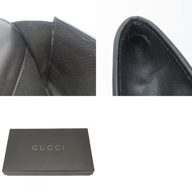 Gucci Long Wallet 035.0416.2180 Webline GG Canvas Black Fold Classic Women Men — view 9