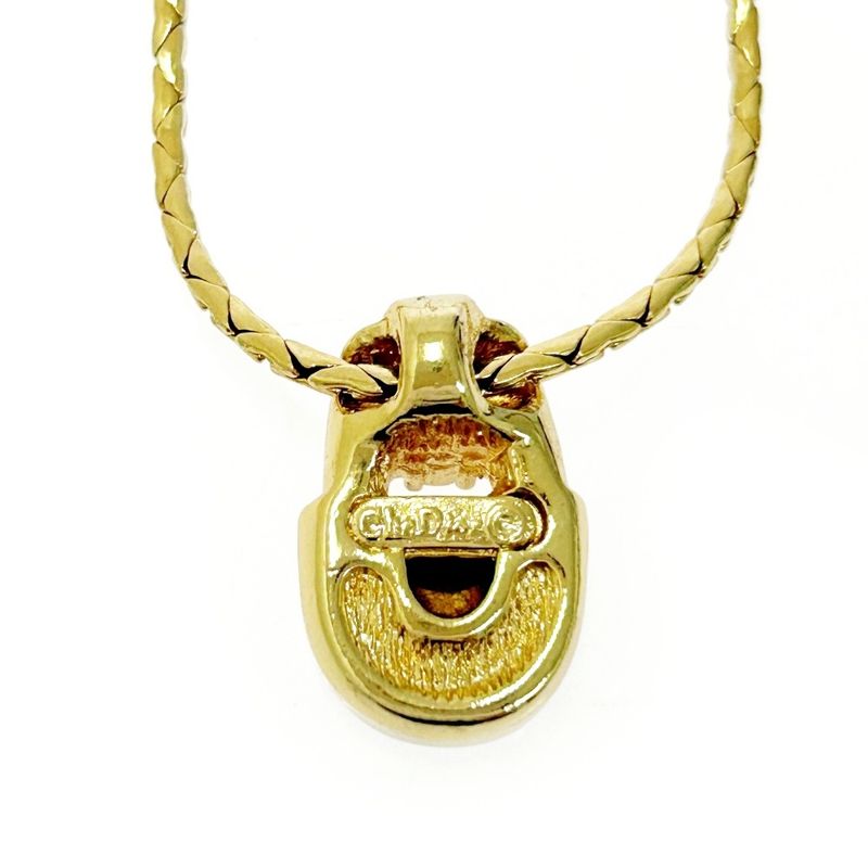 Christian Dior GP Rhinestone Colored Stone Necklace Gold Blue — view 6