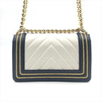 Chanel CC Logo Stitch Lambskin Bicolor Chain Shoulder Bag — view 2