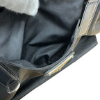 Prada Handbag Triangle Logo Tote Bag Black — view 9