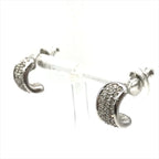 Dior Rhinestone Silver Earrings — view 3