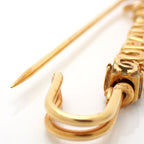 Chanel Brooch Safety Pin 01 P Logo Cube GP Gold Color — view 7
