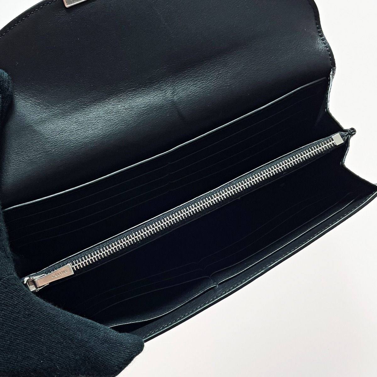 Celine Trotter Large Multi-Function Wallet apm Black Long — view 4