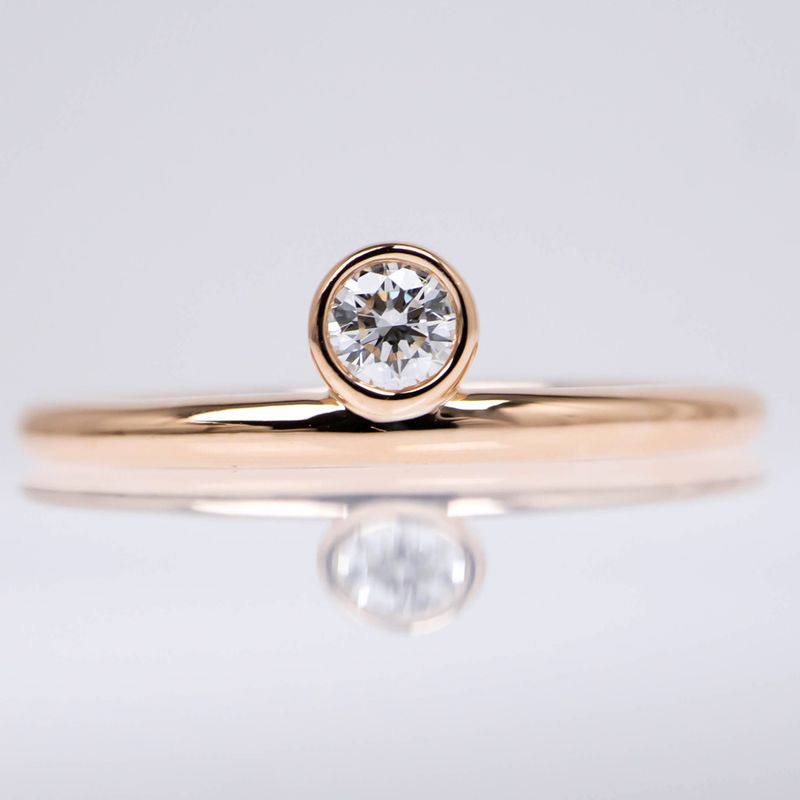 Hermes Link-de Diamond Ring No 48 750 PG 18K Pink Gold Jewelry — view 7
