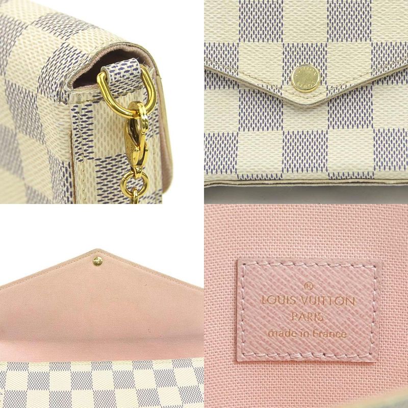 Louis Vuitton Chain Wallet Damier Azur Pochette Felicie — view 9