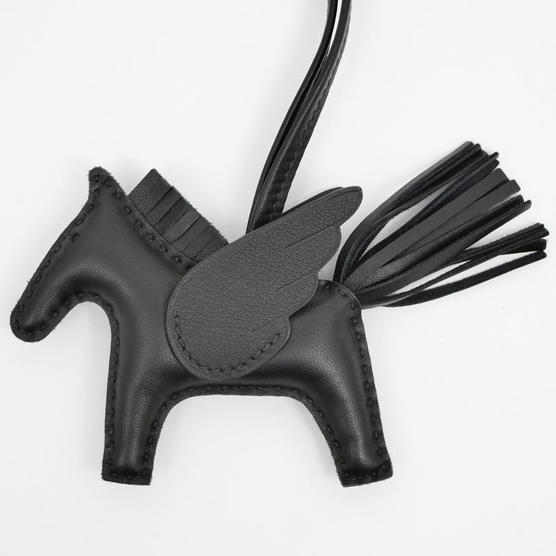 Hermes Pegase Pegasus PM So-Black Bag Charm Leather Accessories — view 2