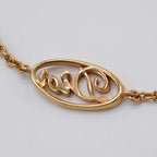 Christian Dior Bracelet Logo Gold Color Accessories Women H7015 — view 4