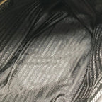 Prada Nylon Tessuto Chain Shoulder Tote Brown — view 8