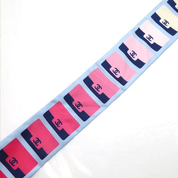 Chanel Headband Twilly Coco Mark 100% Silk Scarf With Tag — view 4