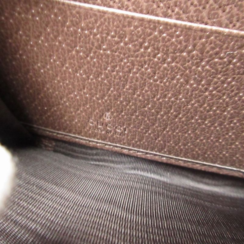 Gucci Diana Bamboo GG Supreme Leather Beige Brown Round Zipper Long — view 7