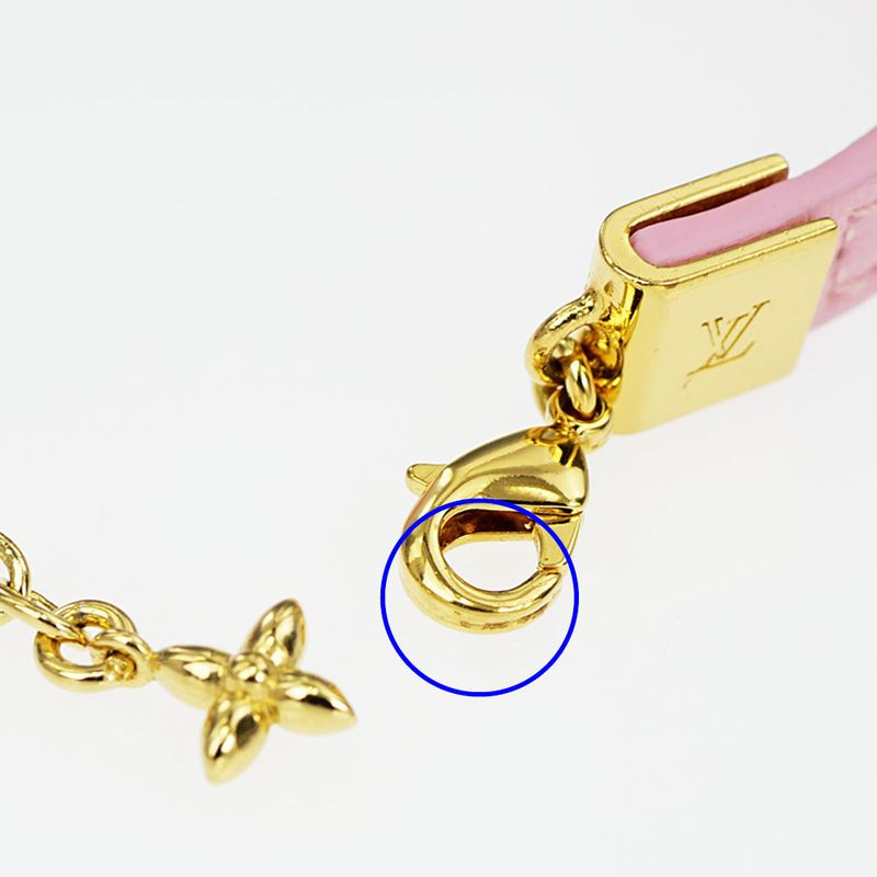 Louis Vuitton Bracelet Nanogram Enamel M8803 Z Pink Gdhardware Accessorie — view 6