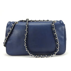 Chanel Shoulder Bag Quilted Caviar Leather Navy Silver Hardware Decacoco W Chain — view 3