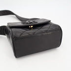 Chanel Quilted Shoulder Bag Leather Black — view 3