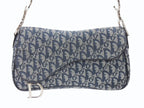 Dior Trotter Line Saddle Bag Navy Silver — view 2
