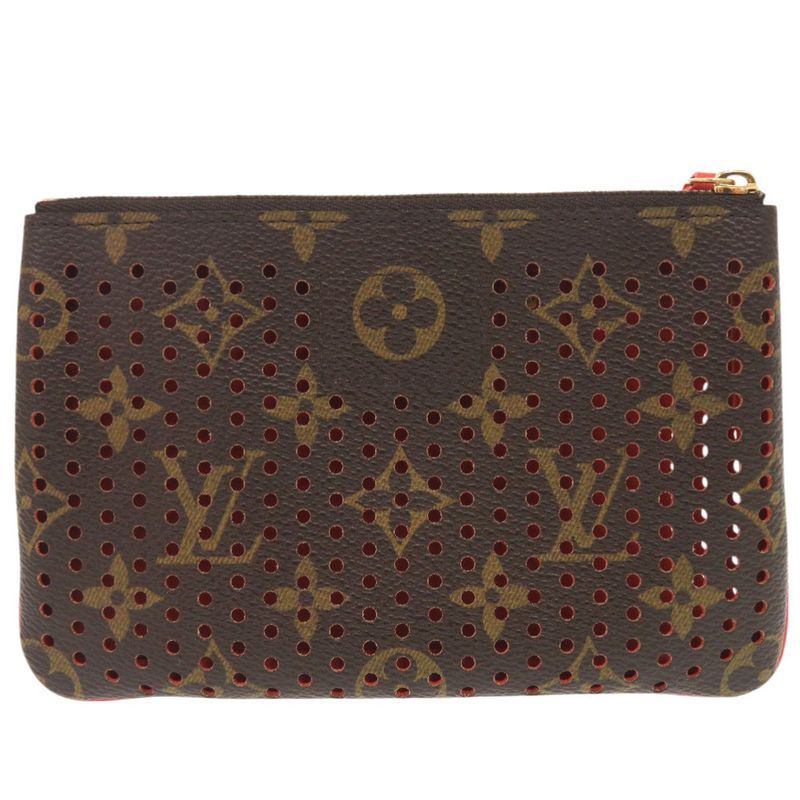 Louis Vuitton Pochette Platte Monogram Perfo Oranger Pouch 0280 — view 2