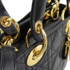 Dior Lady Small Tote Shoulder Bag — view 5