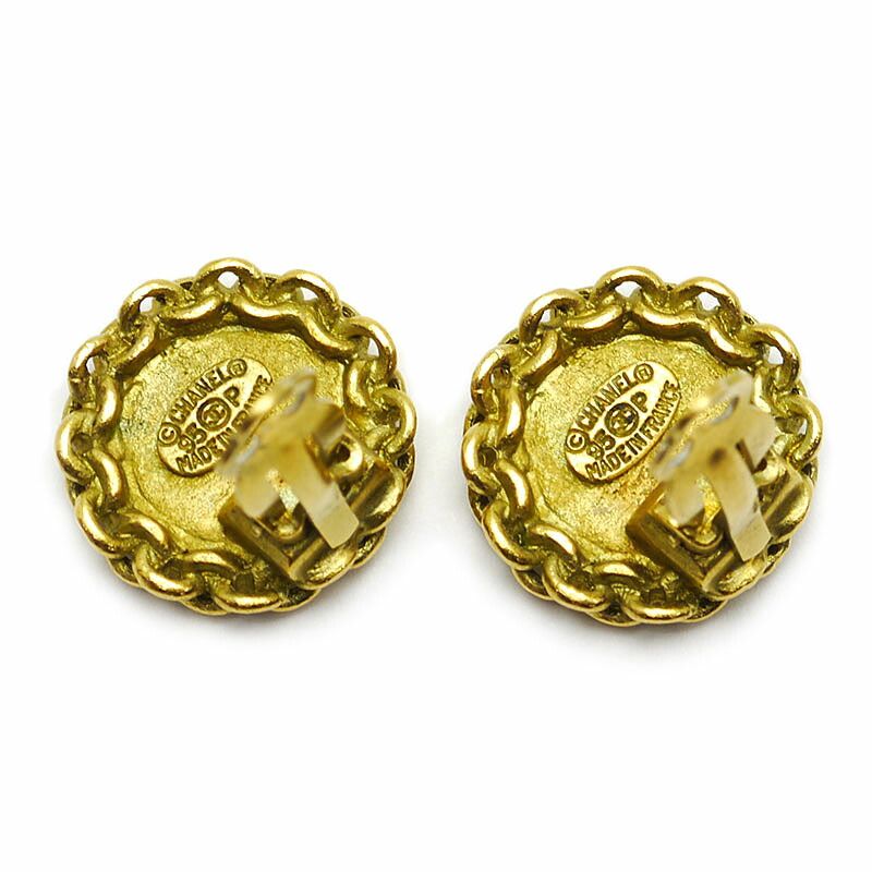 Chanel Coco Earrings Clip Type Plated 95 — view 4
