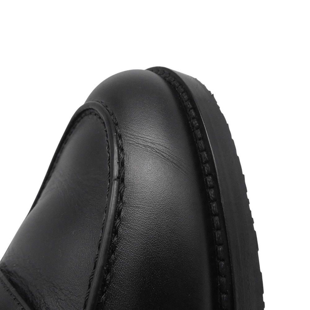 Hermes Moccasins Impact Calf Leather 36.5 Shoes Black — view 7
