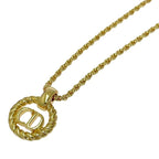 Christian Dior GP CD Logo Round Necklace Gold — view 5