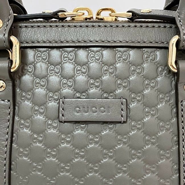 Gucci 2 way Bag Grey Micro Stripe — view 9