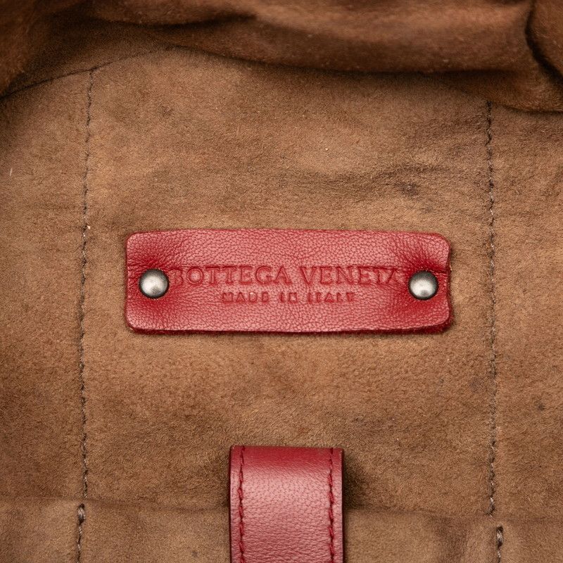 Bottega Veneta Intrecciato Backpack Wine Red Leather — view 5