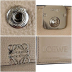 Loewe Anagram Trifold Wallet Pebble Grain Calf Sand Beige — view 8