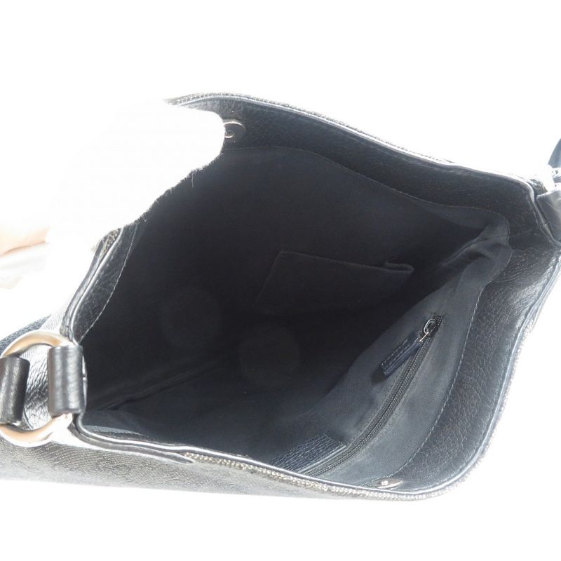 Gucci GG Canvas Silver Hardware Black Shoulder Bag 1087 — view 4