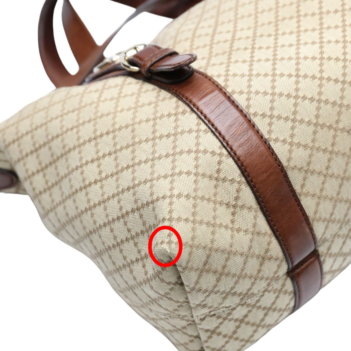 Gucci 2-Way Shoulder Bag Diamante Tote Antique Brown — view 6